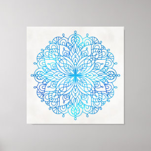 Blaue Fliesenwand 40x40 Leinwanddruck