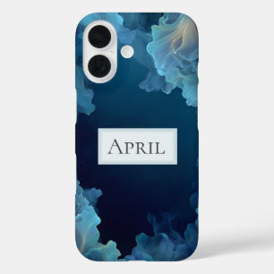 Blaue fließende Abstraktion  iPhone 16 Hülle