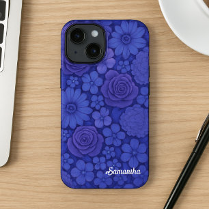 Blaue Flora Elegant Botanisch Case-Mate iPhone 14 Hülle