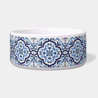Blaue Flora Mittelmeer Sizilianischer Teppichbowl Napf
