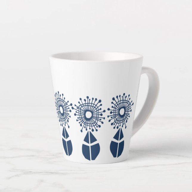 Blaue Flora und Fauna Milchtasse (Rechte Ecke)