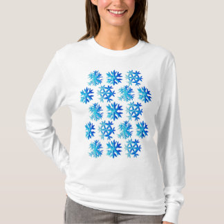 Blaue Flora und Fauna T-Shirt