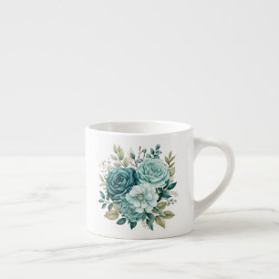 Blaue Floral Espressotasse