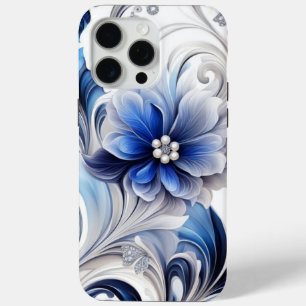 Blaue Floral Pastell Soft Design Case-Mate iPhone Hülle