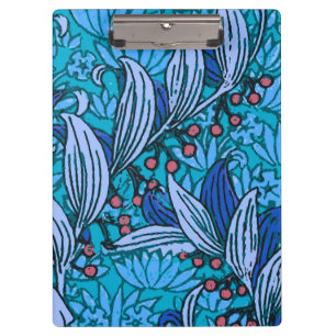 Blaue florale Antik-Boho-Moderne Klemmbrett