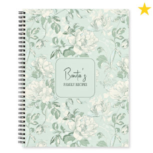 Blaue Florale Französische Toile-Blume Benutzerdef Notizbuch