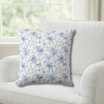 Blaue florale französische Toile