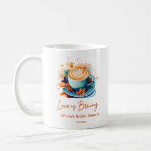 Blaue Florale Liebe Brautparty zum Kaffee Kaffeetasse