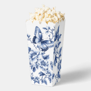 Blaue Florale Schmetterling-Popcorn-Box – Elegante Geschenkschachtel