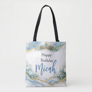 Blaue florale Tulpen Baby's Breath Achat Gold Mode