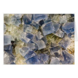 Blaue Fluorit-Kristalle in der Matrix