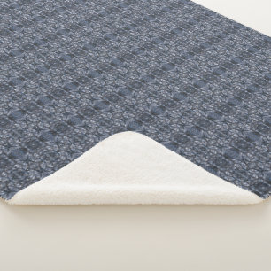 Blaue Flure Abstrakte Aquarellkunst Sherpadecke
