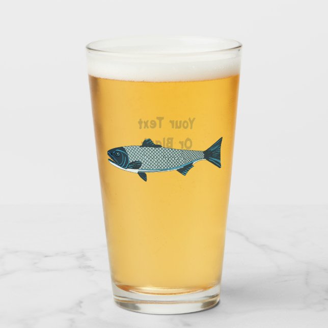 Blaue Folkloretrout/Lachs Glas (Vorne (Gefüllt))