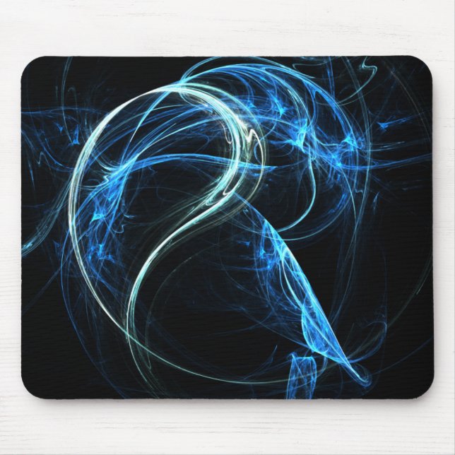 Blaue Fractical Mausunterlage Mousepad (Vorne)