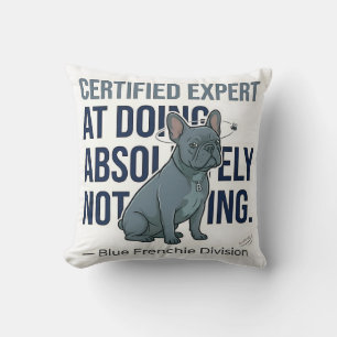Blaue Französische Bulldogge Statue Frenchie Dekor Kissen
