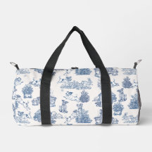 Blaue französische Toile Jack Russell Wochenendrei