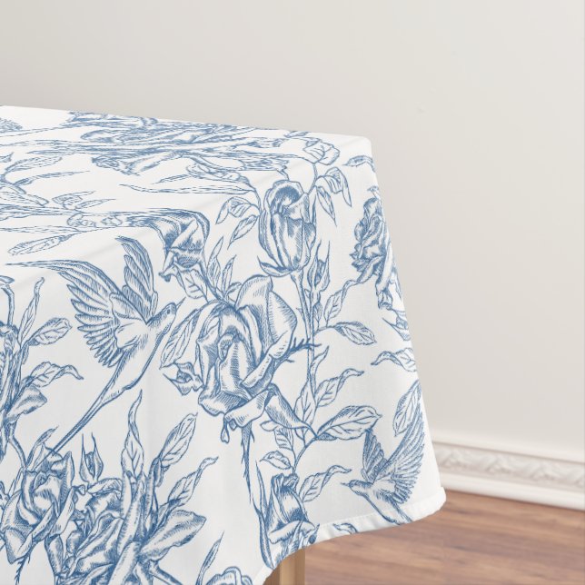 Blaue französische Toile Tischdecke (Beispiel)