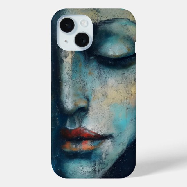 Blaue Frau Abstrakte Kunst Case-Mate iPhone Hülle (Rückseite)