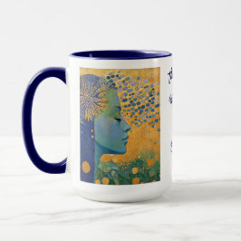Blaue Frau Lasse Kontrolle Tasse