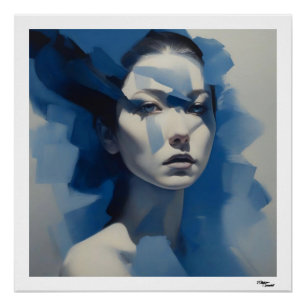 Blaue Frau Poster