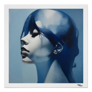 Blaue Frau Poster