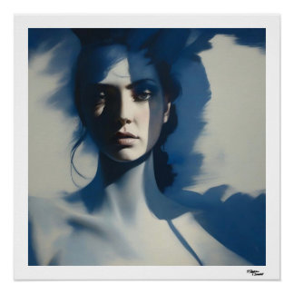 Blaue Frau Poster