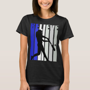 Blaue Frauen glauben Baseball-Inspirationssoftware T-Shirt
