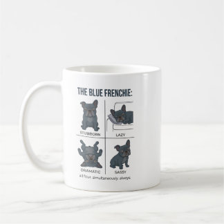 Blaue Frenchie Persönlichkeit Lustiger Französisch Kaffeetasse