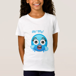 Blaue Freudentränen: Das überwältigte Emoji T-Shirt