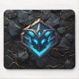 Blaue Frost-Runen-Emblem Mousepad