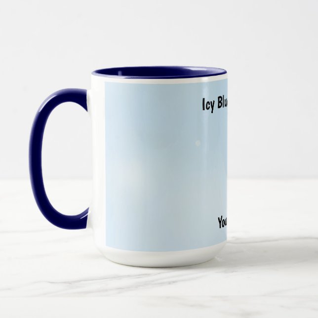 Blaue Frost-Schimmer-Design Tasse (Links)