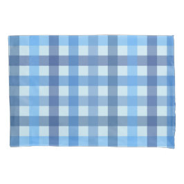 Blaue Fünf-Farben-Gingham-Muster-Kissenbezug  Kissenbezug
