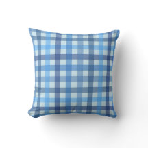 Blaue Fünf-Farben-Klassiker-Gingham-Muster-Kissen