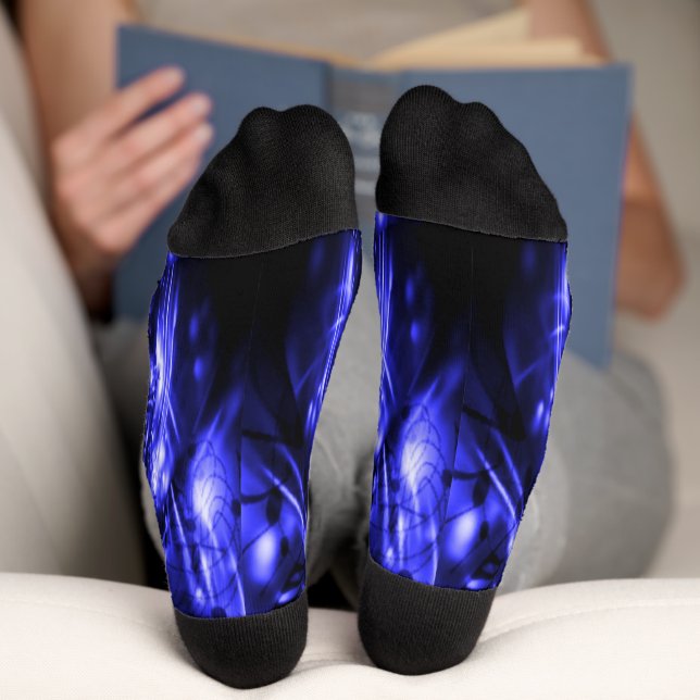 Blaue Funkellichter Socken (Unterseite)