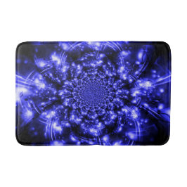 Blaue funkelnde Lichter Badematte