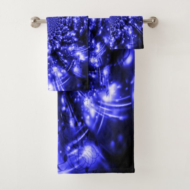 Blaue funkelnde Lichter Badhandtuch Set (Insitu)