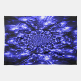 Blaue funkelnde Lichter Geschirrtuch