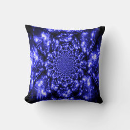 Blaue funkelnde Lichter Kissen