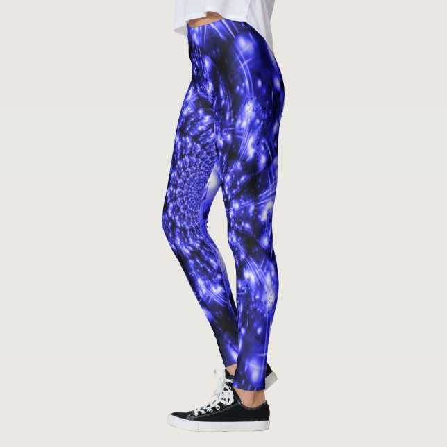 Blaue funkelnde Lichter Leggings (Links)