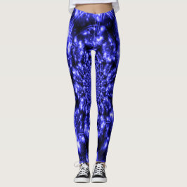 Blaue funkelnde Lichter Leggings