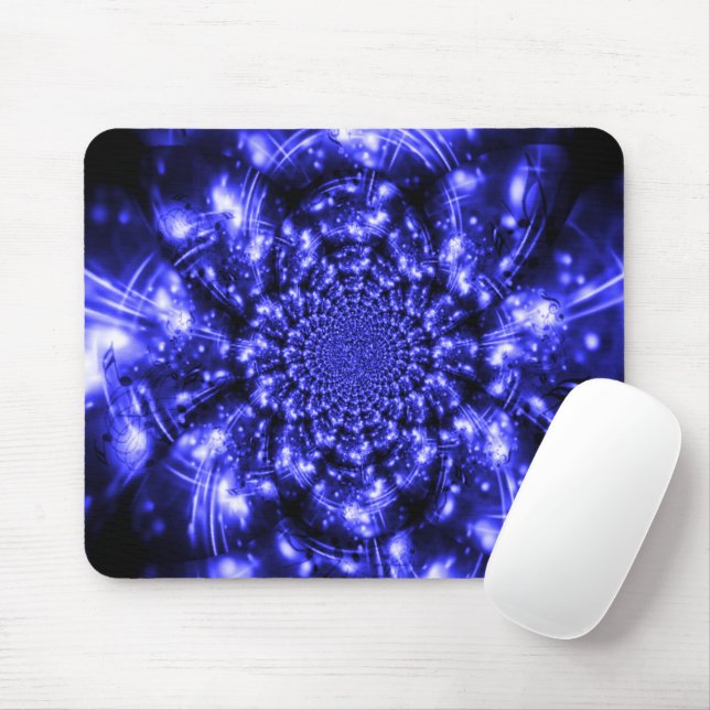 Blaue funkelnde Lichter Mousepad (Mit Mouse)