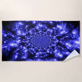 Blaue funkelnde Lichter Strandtuch