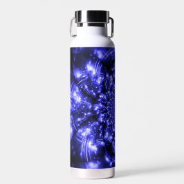 Blaue funkelnde Lichter Trinkflasche