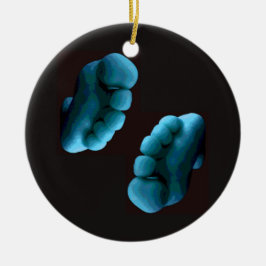 Blaue Füße Keramik Ornament