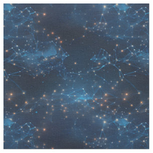 Blaue Galaxie Abstract Stoff