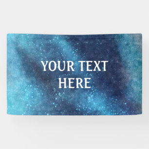 Blaue Galaxie Funkeln abstrakte Personalisierung Banner