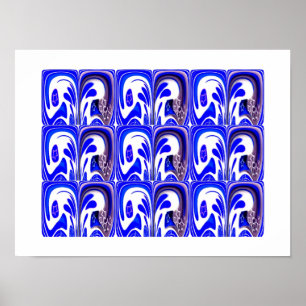 Blaue Galaxie Poster