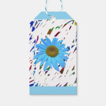 Blaue Gänseblümchen-Abstrakt-Grafik-Geschenkanhäng