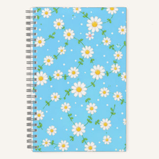 Blaue Gänseblümchen-Blumen-Notizbuch Notizbuch