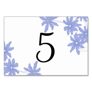 Blaue Gänseblümchen Hochzeitstischnummern Tischnummer